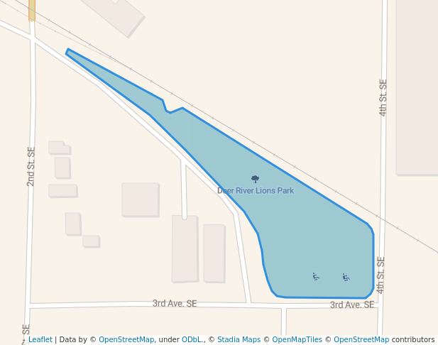 walking in Deer River Lions Park map in Deer River