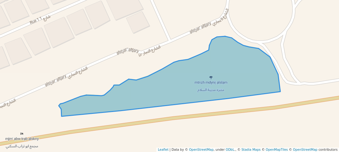 walking in متنزه مدينة السلام map in Najaf