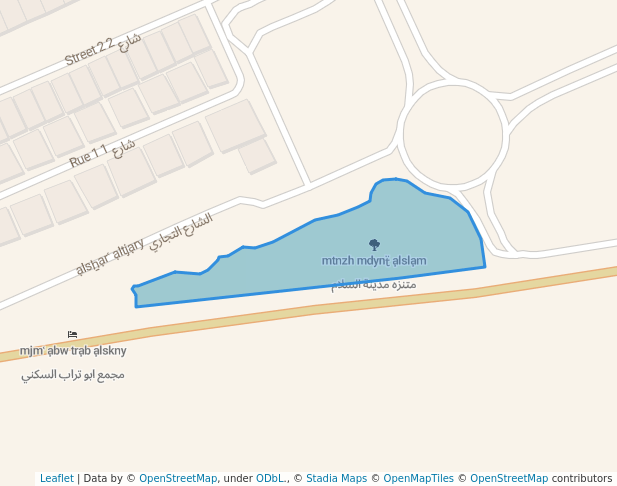 walking in متنزه مدينة السلام map in Najaf