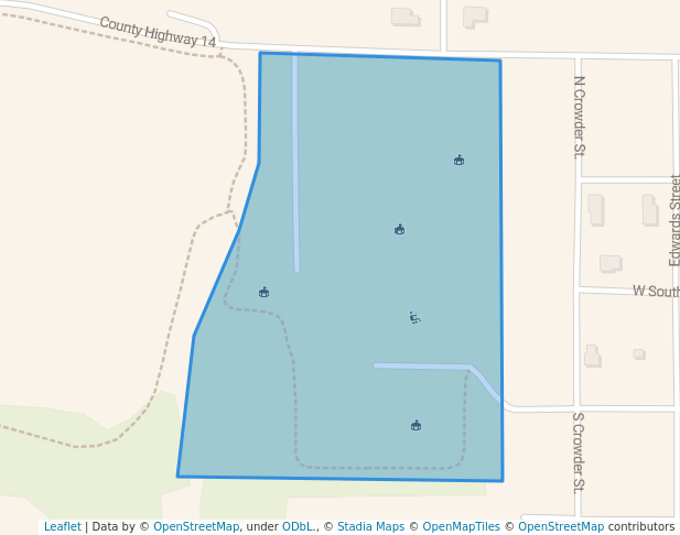 walking in Crowder Park map in Bethany