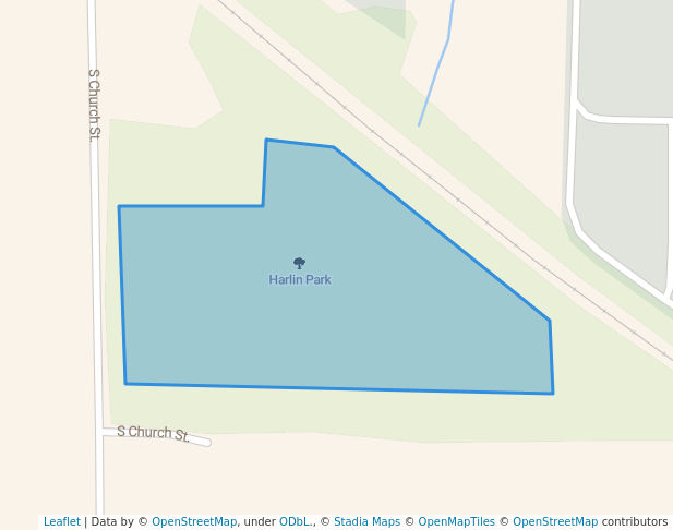 walking in Harlin Park map in Bethany