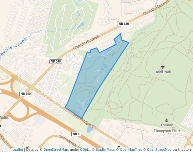 walking in Fredericton Botanical Gardens map in Fredericton