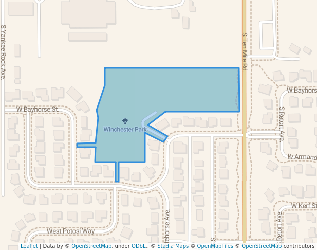 walking in Winchester Park map in Kuna