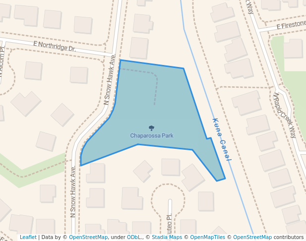 walking in Chaparossa Park map in Kuna