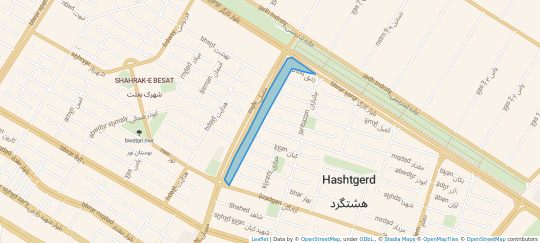 walking in بوستان نهج البلاغه map in Hashtgerd