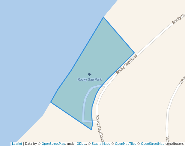 walking in Rocky Gap Park map in Benton Harbor