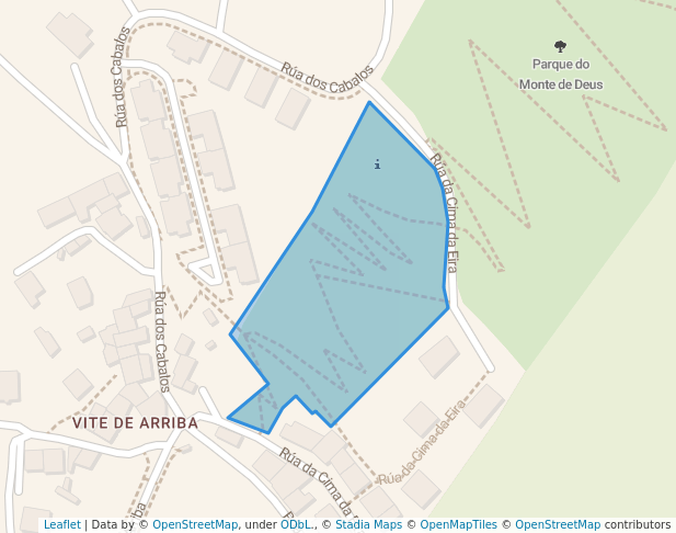 walking in Parque do Monte de Deus map in Santiago de Compostela