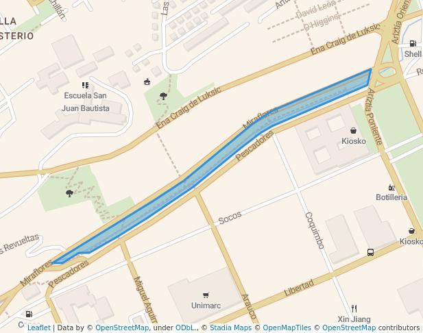 walking in Parque Sisquencentenario map in Ovalle
