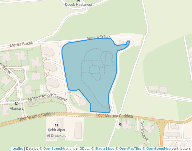 walking in Yuvam Akarca Mesire Alanı map in İzmit