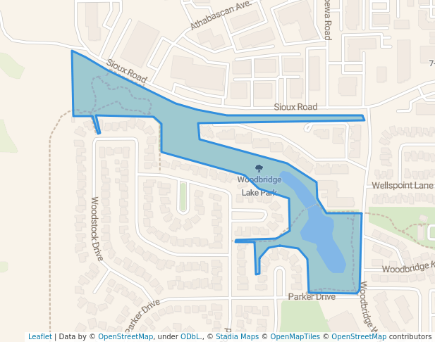 walking in Woodbridge Lake Park map in Sherwood Park