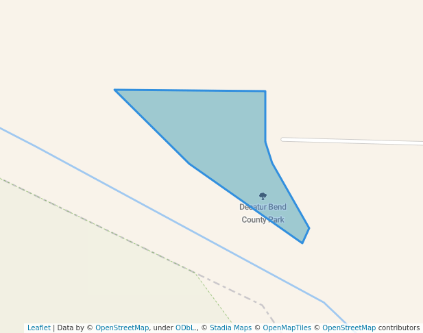 walking in Decatur Bend County Park map in Onawa