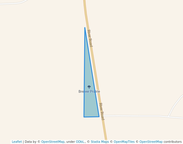 walking in Brewer Prairie map in Cherokee