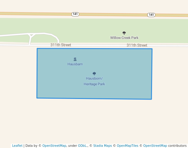 walking in Hausborn/Heritage Park map in Manning