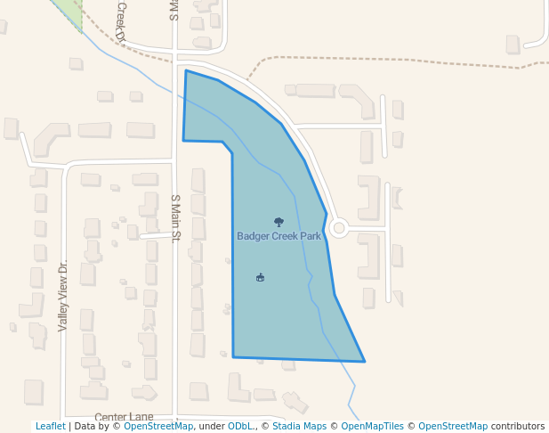 walking in Badger Creek Park map in Ida Grove