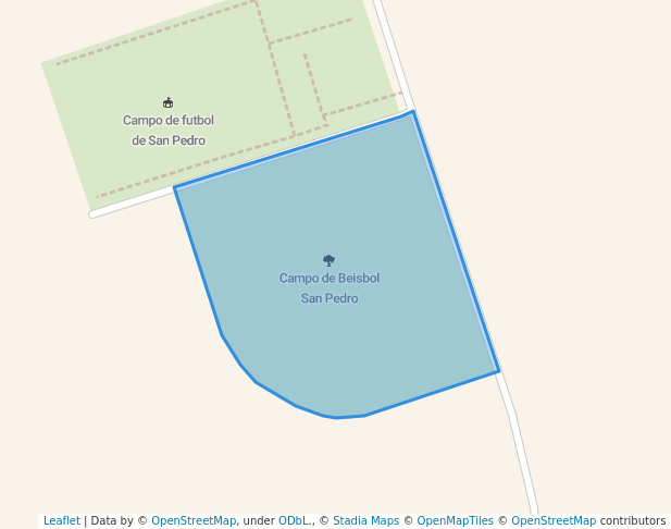 walking in Campo de Beisbol San Pedro map in Teocaltiche