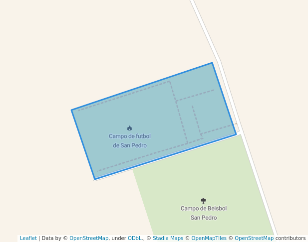 walking in Unidad deportiva San Pedro map in Teocaltiche