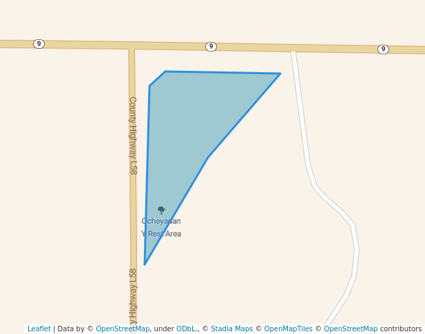walking in Ocheyadan Y Rest Area map in Ocheyedan
