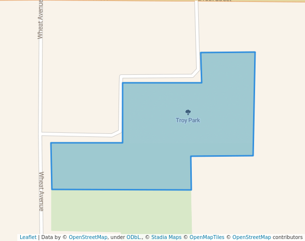 walking in Troy Park map in Milton