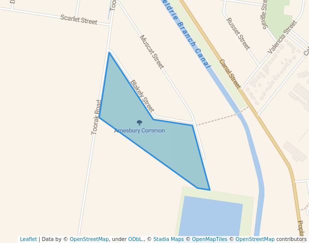 walking in Amesbury Common map in Leeton