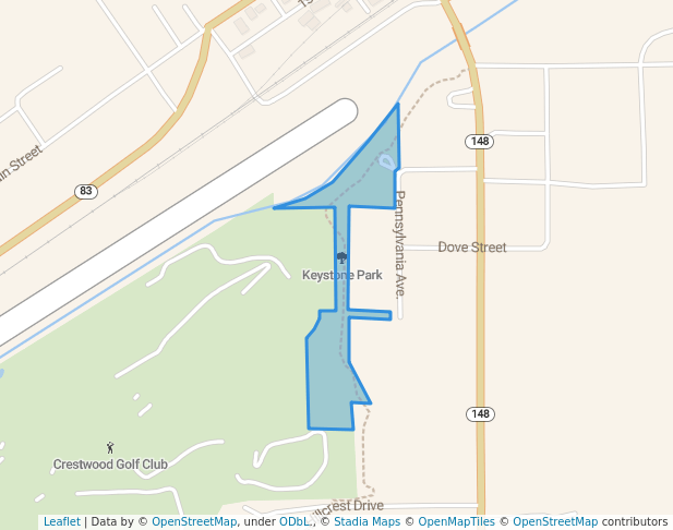 walking in Keystone Park map in Anita