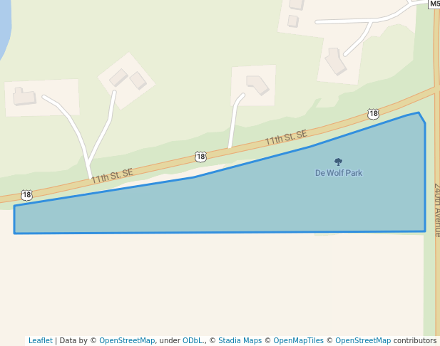 walking in De Wolf Park map in Spencer