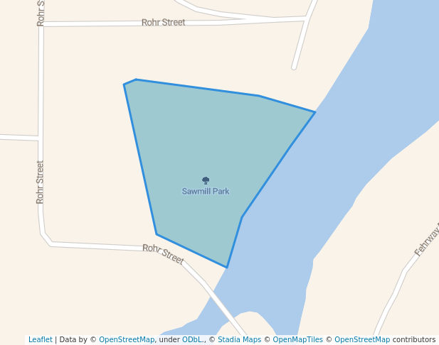 walking in Sawmill Park map in Arnolds Park