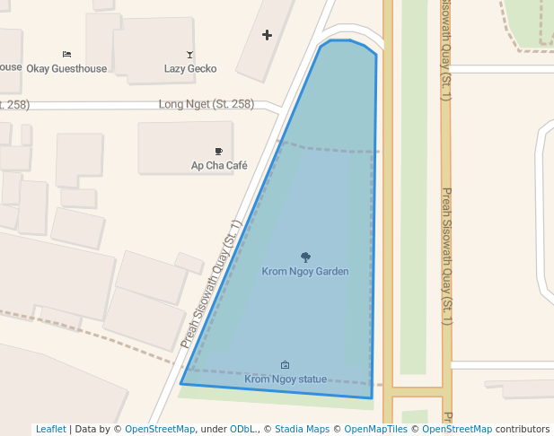 walking in Krom Ngoy Garden map in Phnom Penh