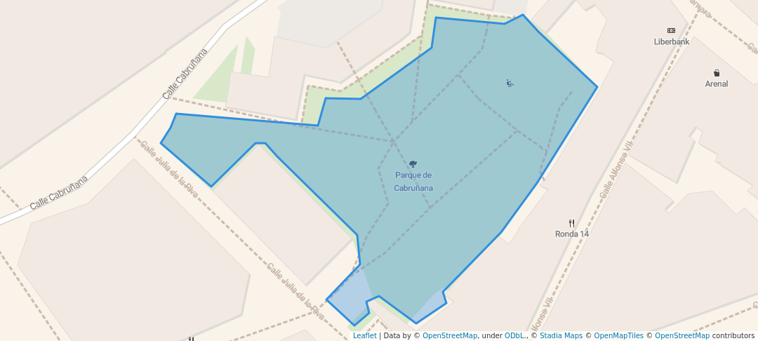 walking in Parque de Cabruñana map in Avilés