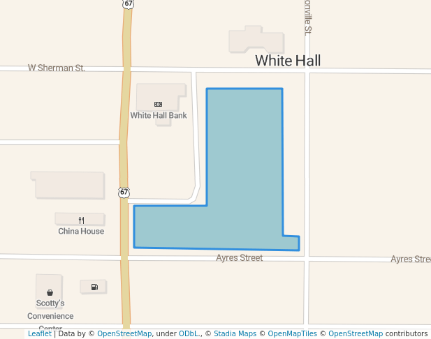 walking in Whiteside Park map in White Hall