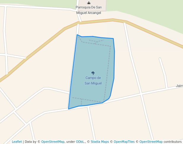 walking in Campo de San Miguel map in Teocaltiche