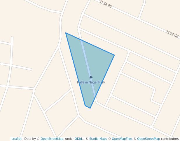 walking in Pallava Nagar Park map in Kanchipuram