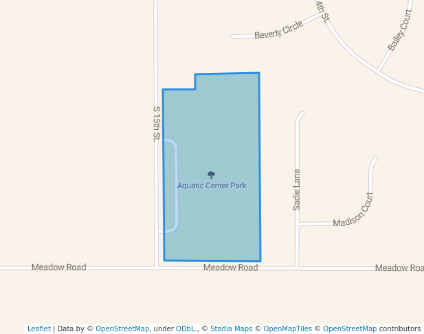 walking in Aquatic Center Park map in Adel
