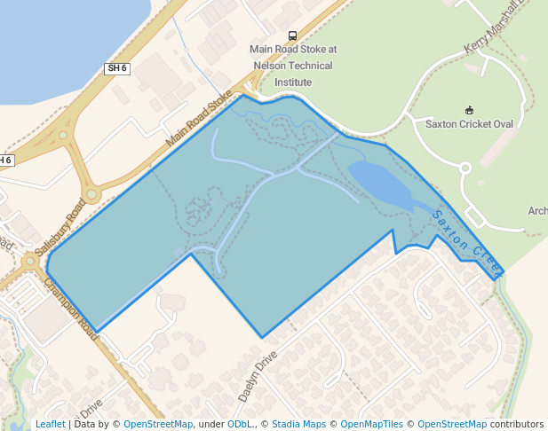 walking in Saxton Field map in Richmond