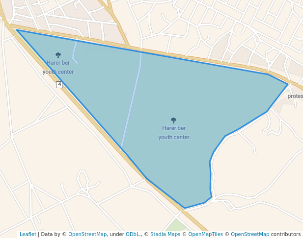 walking in Harer ber youth center map in Bishoftu