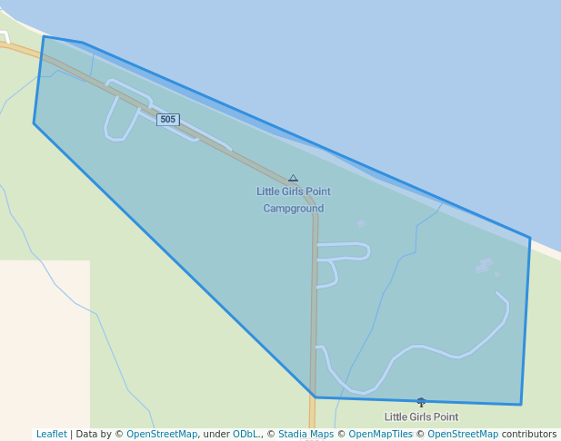 walking in Little Girls Point County Park map in Ironwood