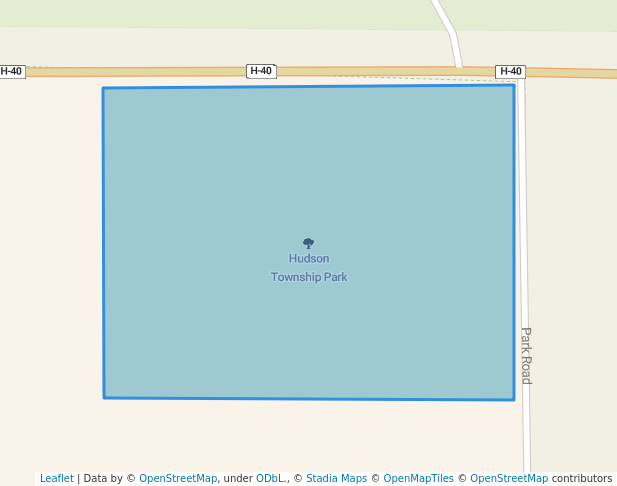 walking in Hudson Township Park map in Naubinway