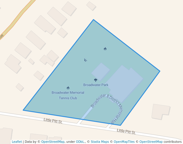 walking in Broadwater Park map in Broadwater