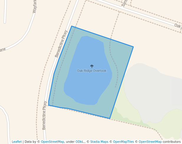 walking in Oak Ridge Overlook map in Lisle