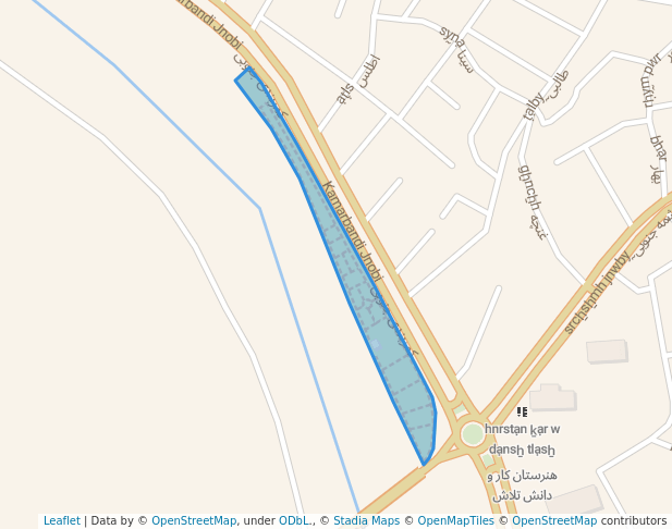 walking in پارک کمربندی map in میانه