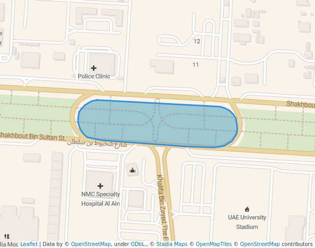 walking in Al Baladiya Park map in Al Ain