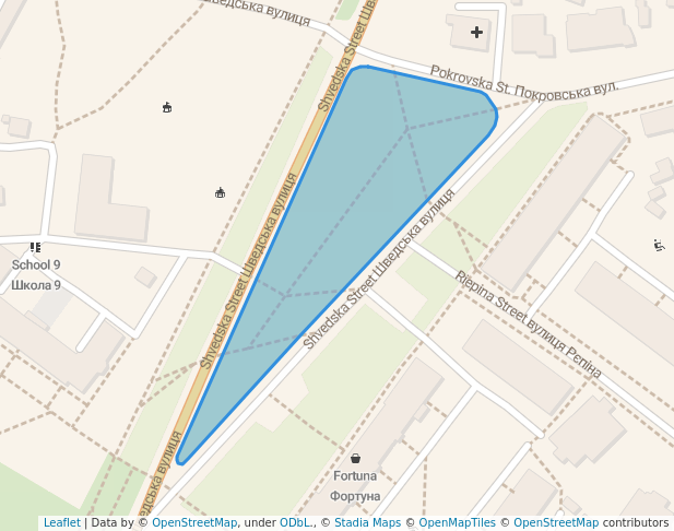 walking in Березовий сквер map in Poltava