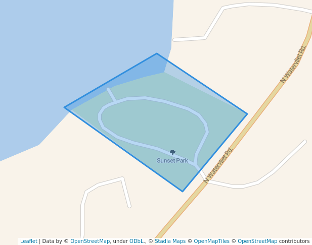 walking in Sunset Park map in Watervliet