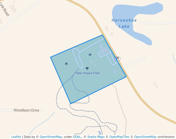 walking in Peter Waara Park map in Negaunee