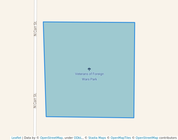 walking in Veterans of Foreign Wars Park map in White Hall