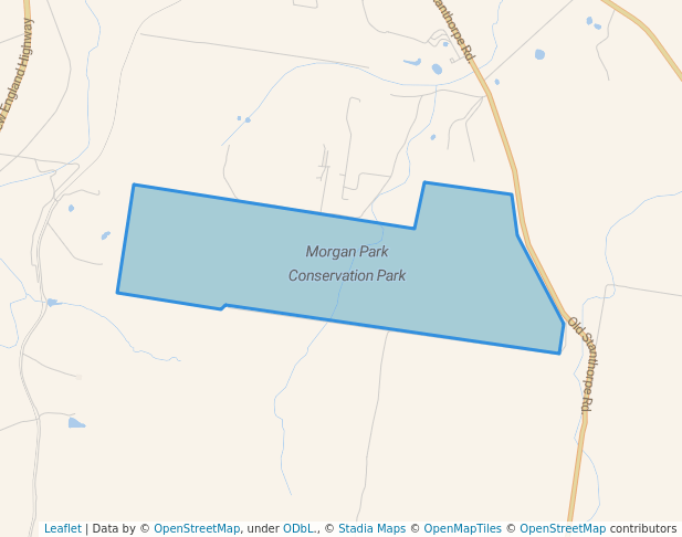 walking in Morgan Park Conservation Park map in Allan