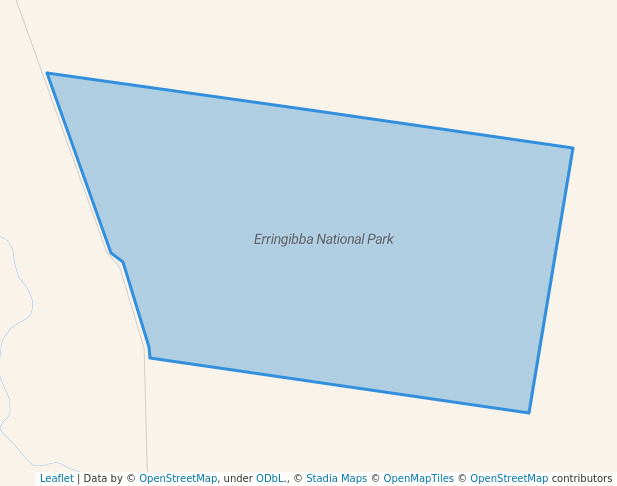 walking in Erringibba National Park map in Glenmorgan