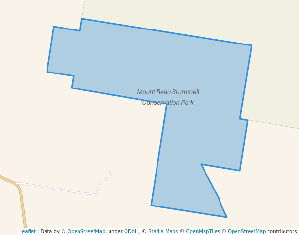 walking in Mount Beau Brummell Conservation Park map in Ashwell