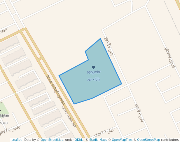 walking in پارک مهر map in Andimeshk