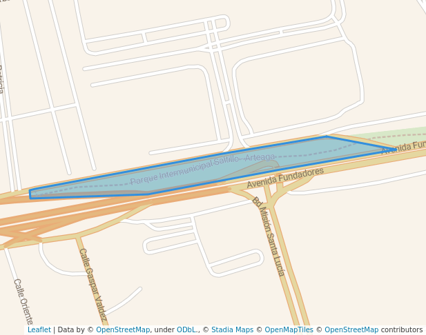 walking in Parque Intermunicipal Saltillo - Arteaga map in Saltillo