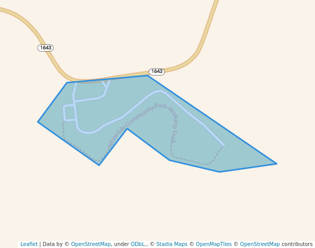 walking in White Lily Community Park map in Somerset